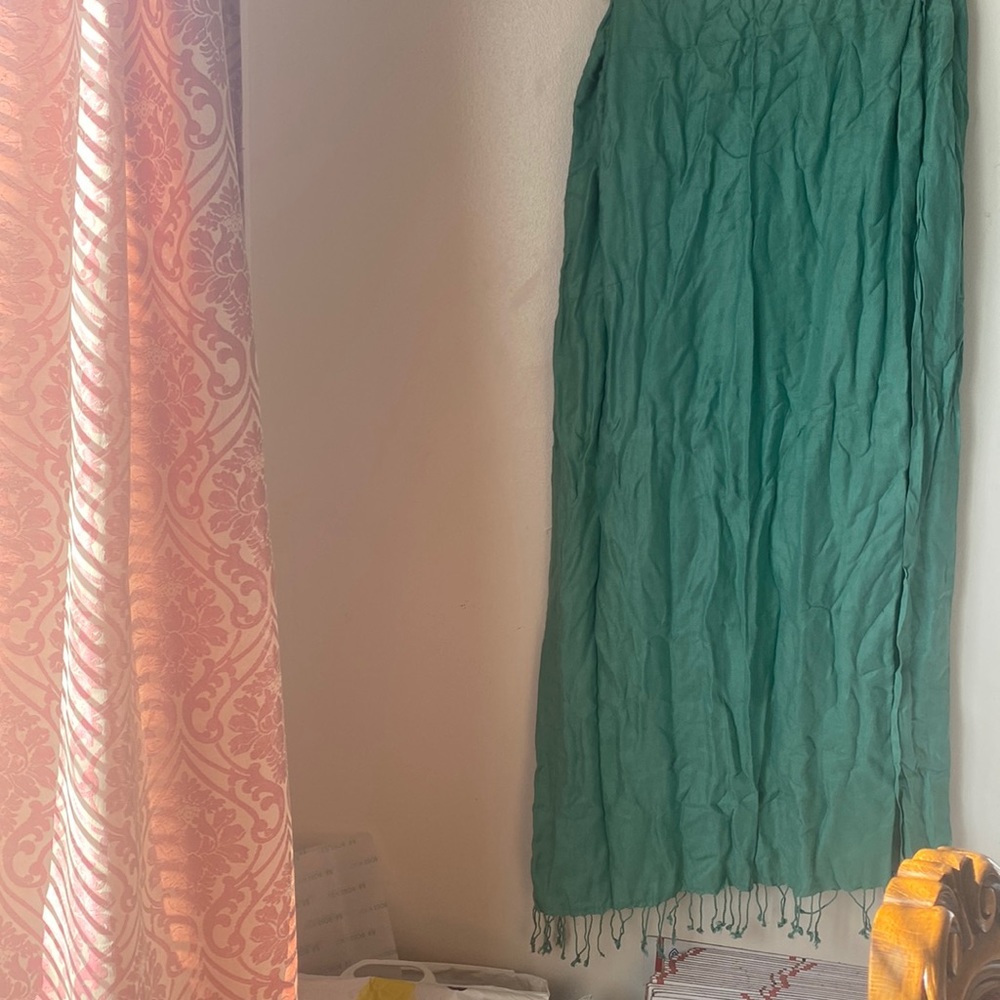 Beautiful women green scarf